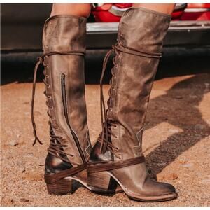 FREEBIRD BY STEVEN Coal Riding Boots 7